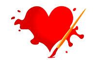 paintbrush with red